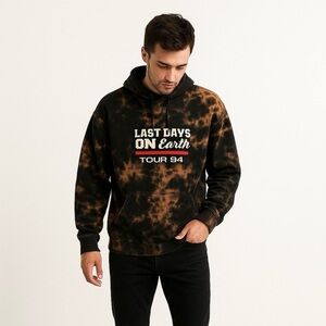Topman Tie Dye Oversized Graphic Hoodie